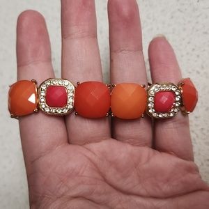 Charming Charlie Orange/Coral Fashion Stretch Bracelet